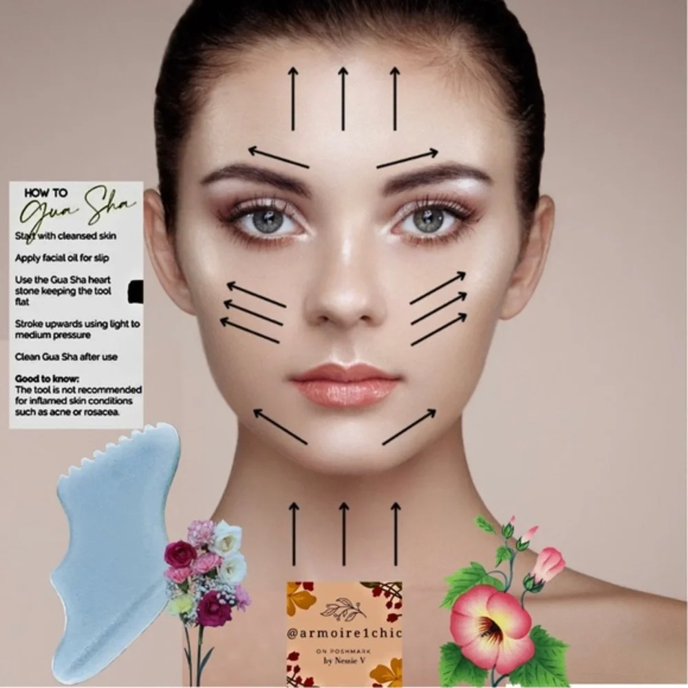 GUA SHA | Facial Massage Tool | Genuine White Jade Stone